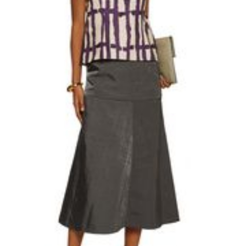 Marni faille midi skirt
